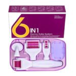DRS 6 in 1 Derma Roller System (1200 Needles, 720 needles, 300 Needles, 12 Needles, Silicone Brush, Disinfection Basin)
