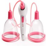 Breast Enlargement Therapy Device Double Vacuum Pump Cup