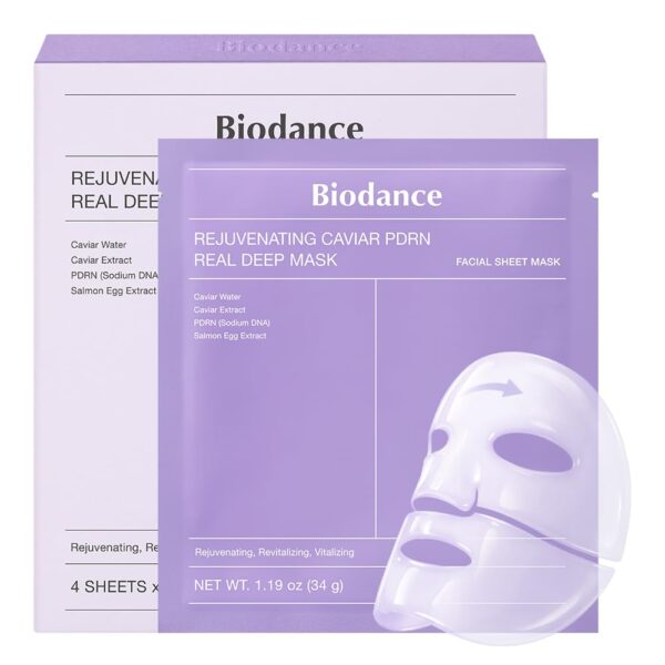 BUY 1 GET 1 FREE BIODANCE Rejuvenating Caviar PDRN Real Deep Mask- 8 Sheet